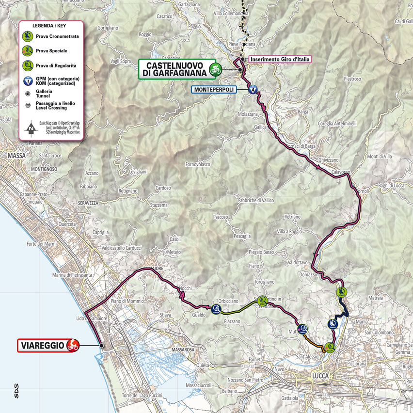 Planimetria/Map Tappa 10 Giro-E Enel X Way 2023