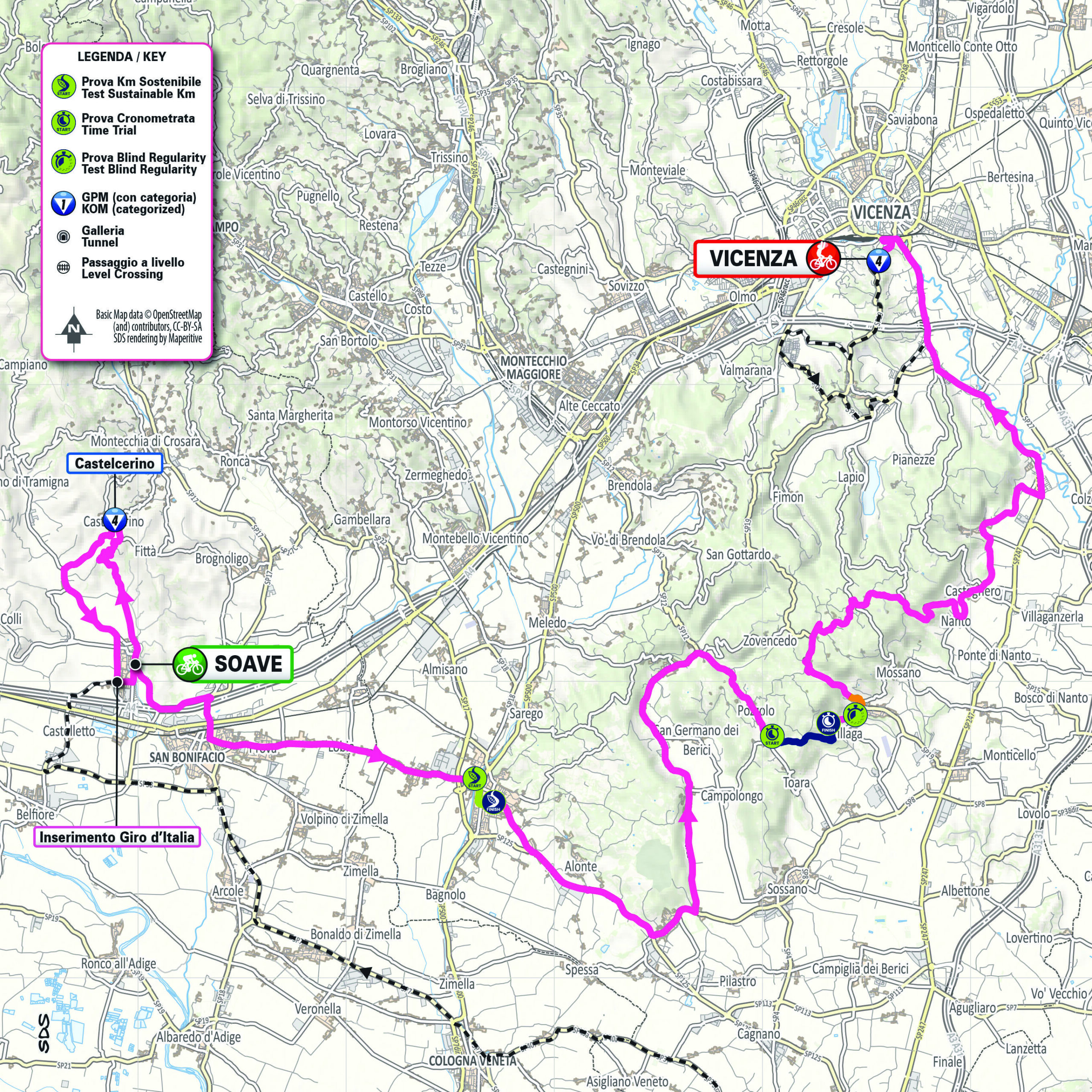 Planimetria/Map Tappa 10 Giro-E 2025