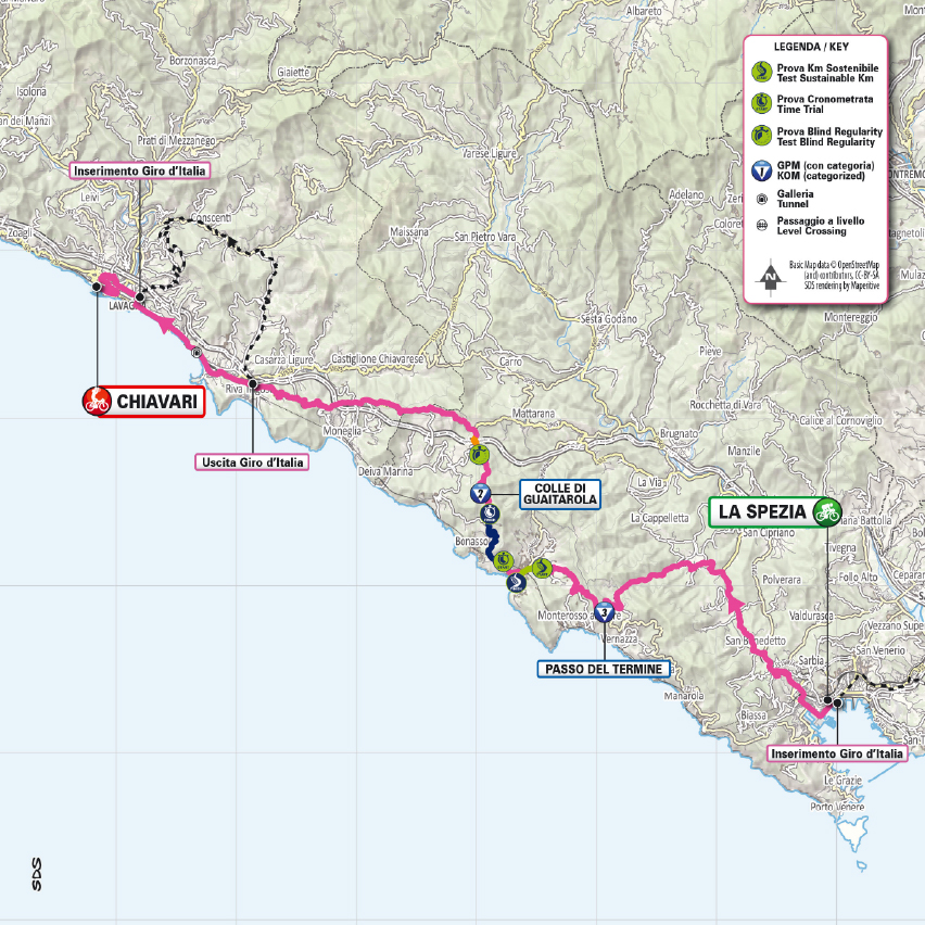 Planimetria/Map Tappa 8 Giro-E 2026
